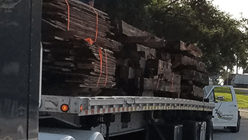 Transporting Lumber to its Job Site