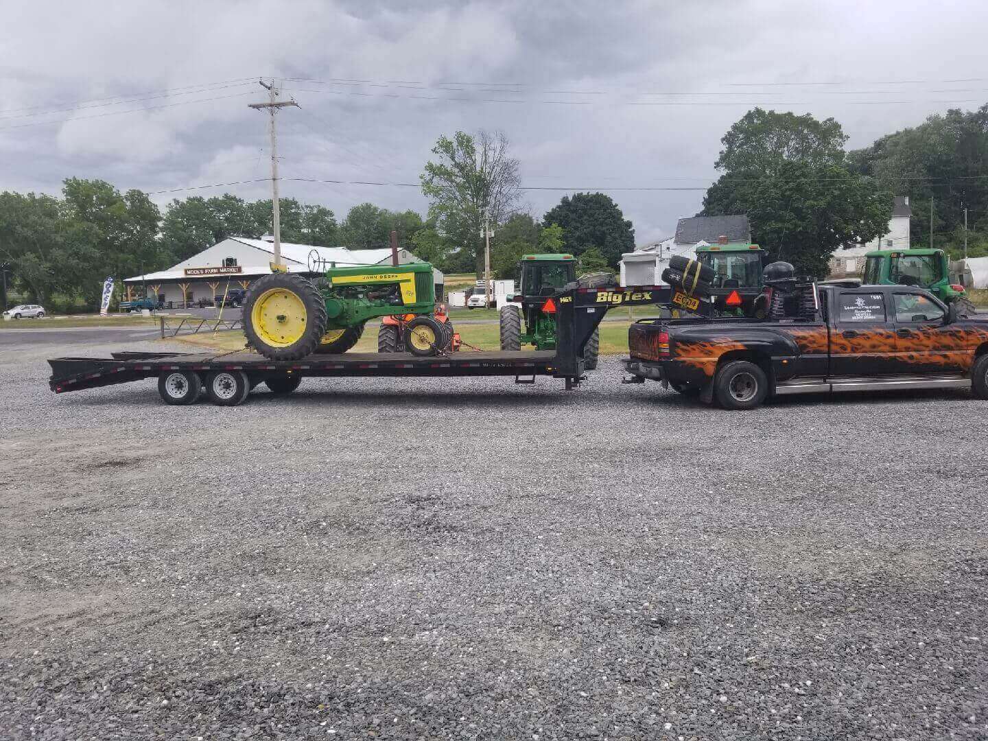 Transporting John Deere 620 Tractor